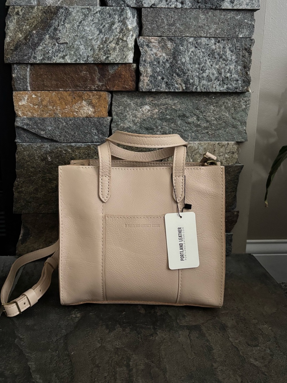 NWT Portland Leather Lola Crossbody Tote in Moonflower